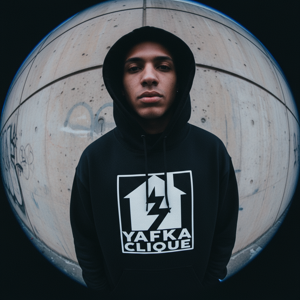 YAFKA CLIQUE Black Hoodie